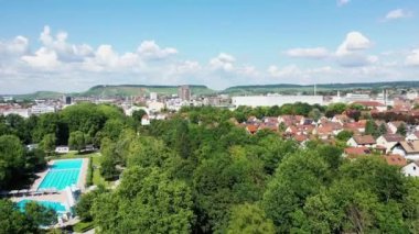 Heilbronn yukarıdan, birçok manzarası olan bir şehir.
