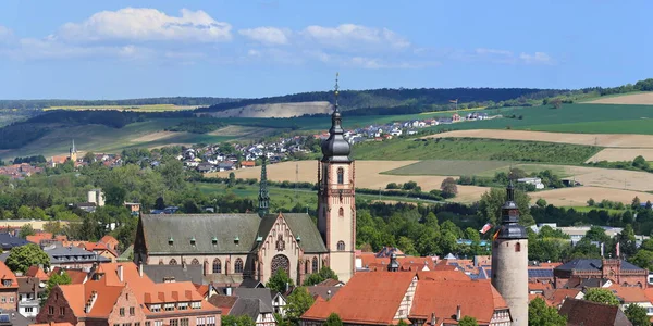 Sankt Martin Een Gezicht Van Stad Van Tauberbischofsheim — Stockfoto