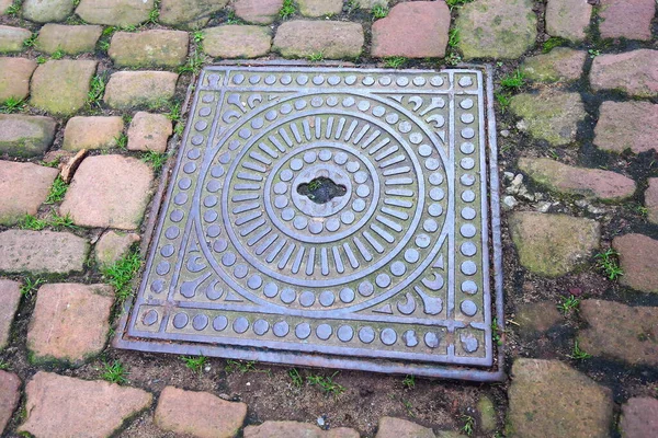 Miltenberg Bayern Tyskland 2020 Manhole Cover City Miltenberg — Stockfoto