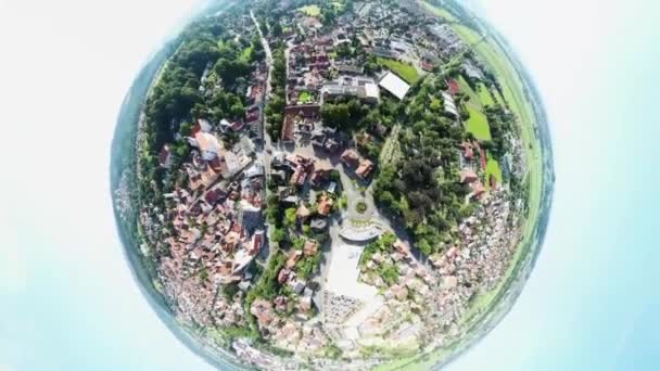 Drone โอจาก Leutkirch Allgu บสถานท องเท — วีดีโอสต็อก