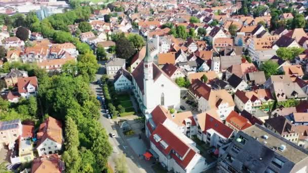 Drone Video Leutkirch Allgu Sights Timelaps — стокове відео