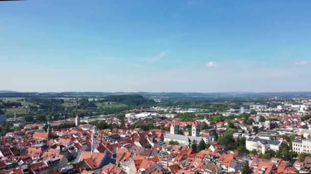 Drone Video Från Mjöl Säck Ravensburg — Stockvideo