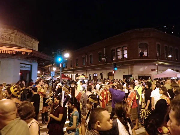 Chinatown Oahu October 2014 People Costumes Chinatown Halloween Street Party — Stock Photo, Image