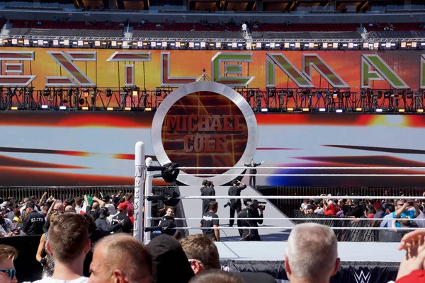 San Jose March 2015 Announcer Michael Cole Makes Entrance Wrestlemania — Stock Photo, Image