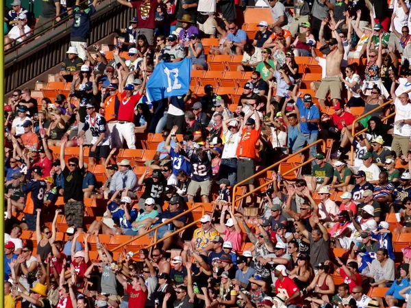 Honolulu Enero 2016 Fans Stands Wave Probowl Game Aloha Stadium —  Fotos de Stock