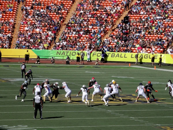 Honolulu Gennaio 2016 Quarterback Derek Carr Esibisce Con Altri Giocatori — Foto Stock