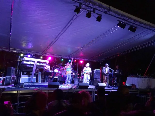 호놀룰루 2014 호놀룰루 하와이 Kaka Ako 공원에 새로운 행사에서 무대에 — 스톡 사진