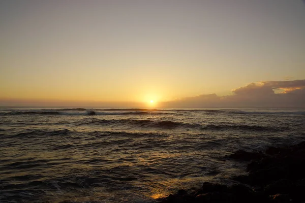 Spectacular Sunrise Ocean Waves Crashing Shore Hana Maui Hawaii — Stock Photo, Image