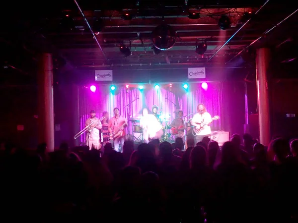 Гонолулу Октября 2014 Года Father Psalms Band Играет Музыку Помещении — стоковое фото
