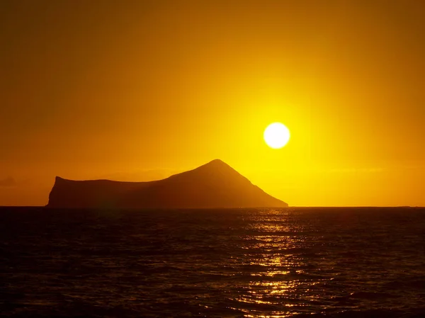 Sunrise Rabbit Manana Island Waimanalo Bay Oahu — Stock Photo, Image