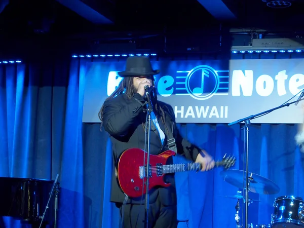 Waikiki January 2017 Keith Baltin Plays Stage Blue Note Hawaii — Stock Photo, Image