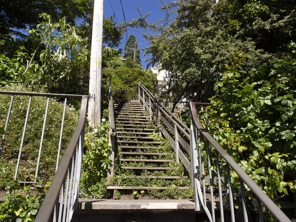 Filbert Street Trappor Leder Uppåt Telegraph Hill San Francisco Kalifornien — Stockfoto