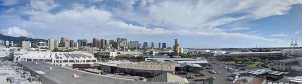 Honolulu Octobre 2018 Vue Aérienne Port Honolulu Des Toits Centre — Photo