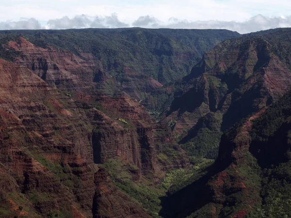 Montagnes Luxuriantes Waimea Canyon Sur Kauai Hawaï — Photo