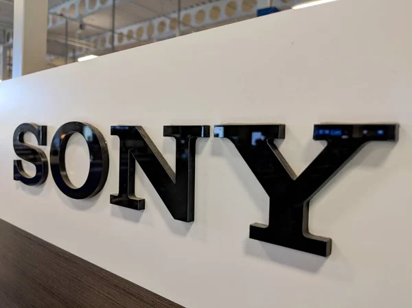 Honolulu September 2018 Sony Logo Wall Honolulu Best Buy Store — Stock Photo, Image