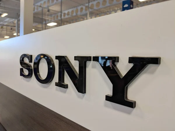 Honolulu September 2018 Sony Logo Wall Honolulu Best Buy Store — Stock Photo, Image