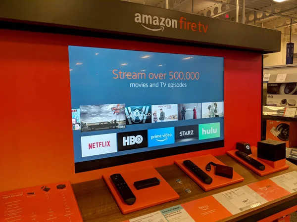 Χονολουλού Σεπτεμβρίου 2018 Amazon Fire Τηλεόρασης Μέσα Κατάστημα Best Buy — Φωτογραφία Αρχείου