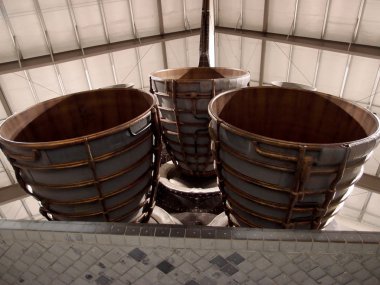 Los Angeles - 21 Ocak 2014: uzay mekiği Endeavor roket motorları yakın çekim. Uzay mekiği Endeavor Kaliforniya Bilim Merkezi Fuar Park içinde asılı. Uzay mekiği Endeavour emekli orbiter Nasa'nın uzay mekiği programı olan bir