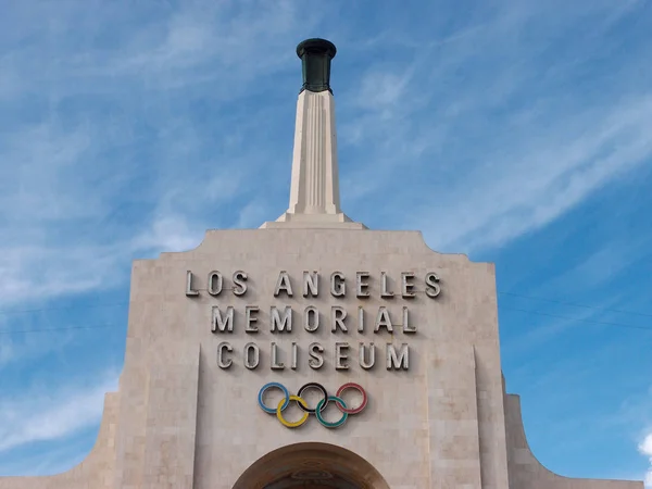 Los Ángeles Enero 2014 Los Angeles Memorial Coliseum Letrero Parte — Foto de Stock