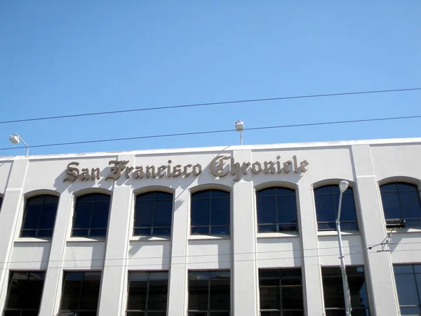 San Francisco April 2009 San Francisco Chronicle Byggnad Och Skylt — Stockfoto