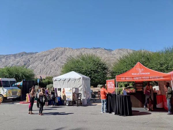 Palm Springs California United States October 2018 People Wait Line — Stock Photo, Image