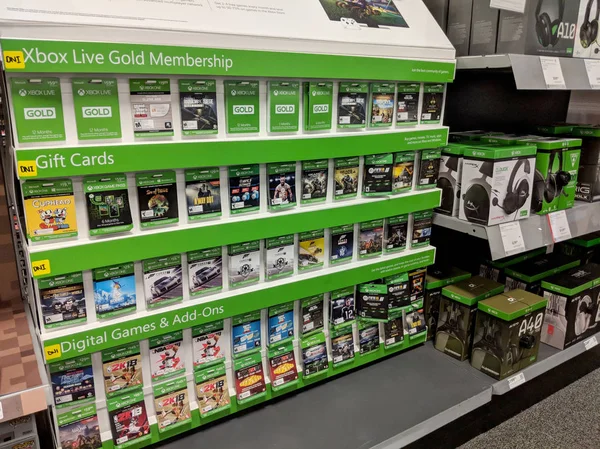 Honolulu August 2018 Rows Xbox One Games Display Best Buy — Stock Photo, Image