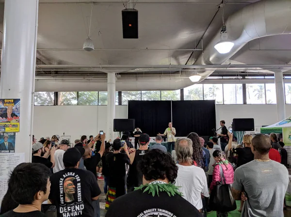 Honolulu Február 2018 Rosenthal Beszél Színpadon Éves Hawaii Cannabis Expo — Stock Fotó