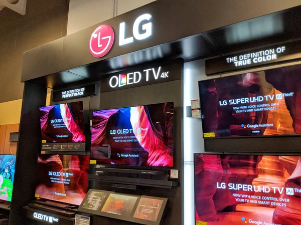 Honolulu Ağustos 2018 Oled Ekran Içinde Best Buy Corporation Eski — Stok fotoğraf