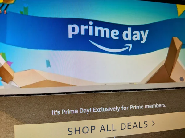 Honolulu Juli 2018 Amazon Prime Day Auf Dem Computerbildschirm Prime — Stockfoto