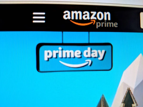 Гонолулу Июля 2018 Года Amazon Prime Day Компьютерном Экране Prime — стоковое фото