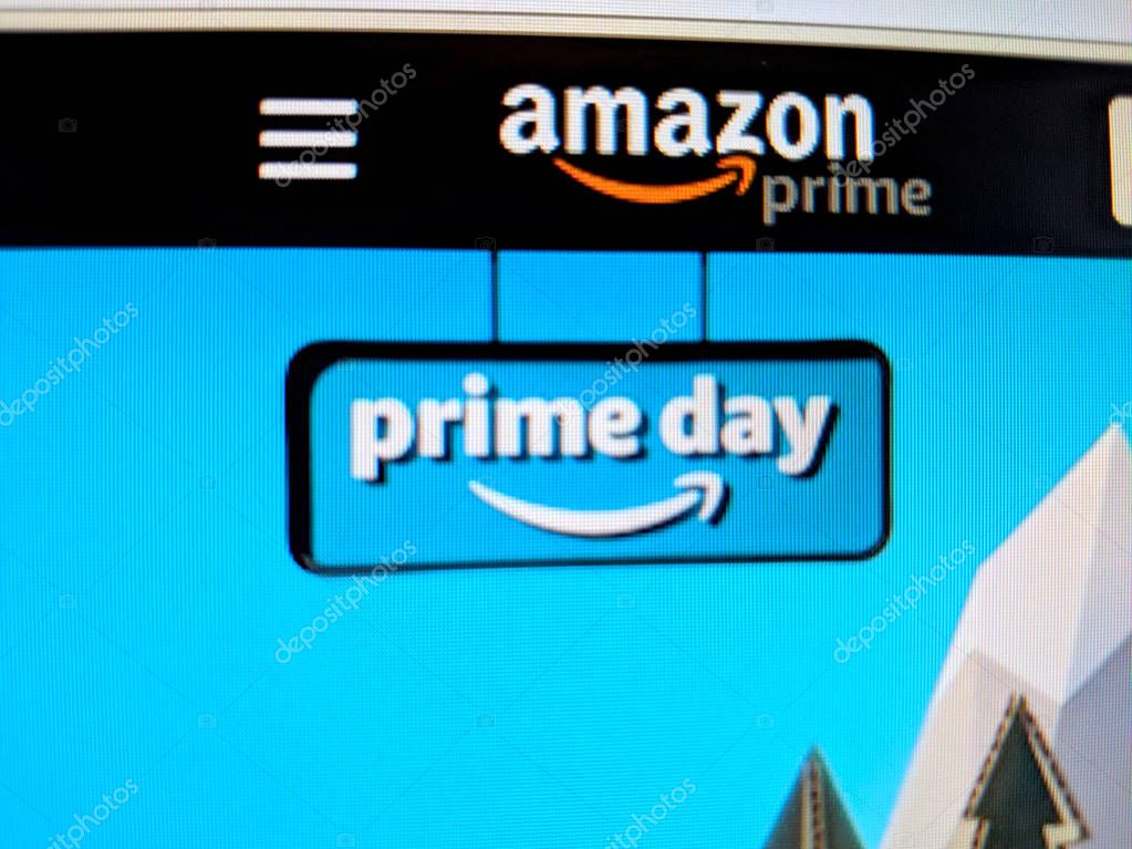 Honolulu -  July 17, 2018:   Amazon Prime Day on Computer Screen.  Prime Day is Amazons biggest, global shopping event exclusively for Prime members. Prime Day 2018 was a day and a half of our best deals that started on July 16, 2018.