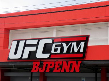 Ufc spor salonu Bj Penn dış üzerinde oturum