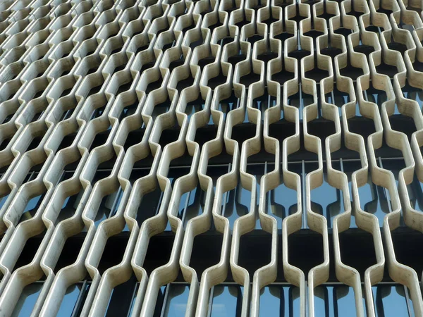 Concrete grille Wall of Historic IBM Building — Stock Photo, Image