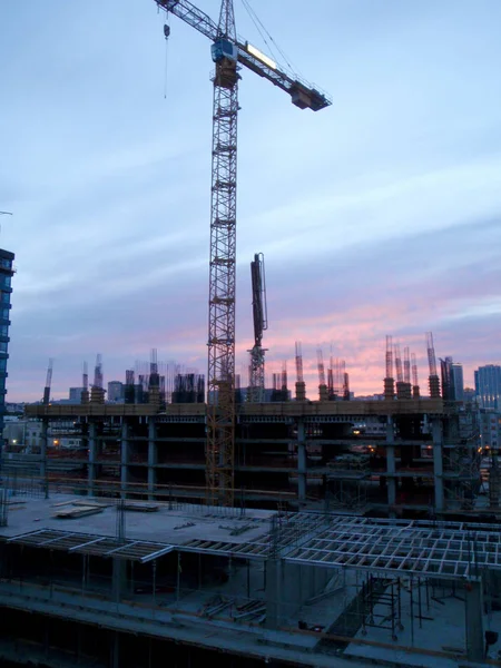 2008: Condominio de gran altura Lugar de construcción en San Francisco — Foto de Stock