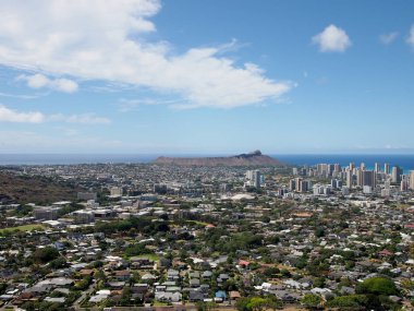 diamondhead, kapiolani park, waikiki, havadan görünümü ala wai olabilir