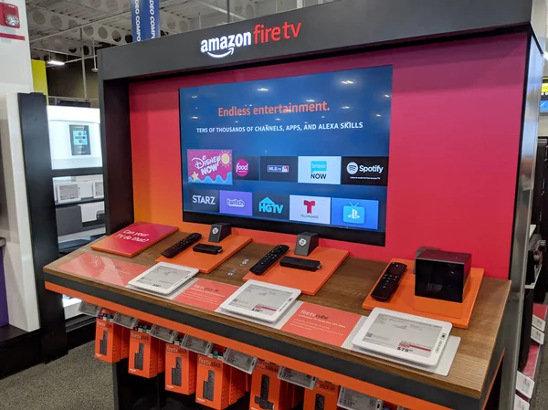 Amazon Fire TV Display inside Best Buy Store — Stock Photo, Image