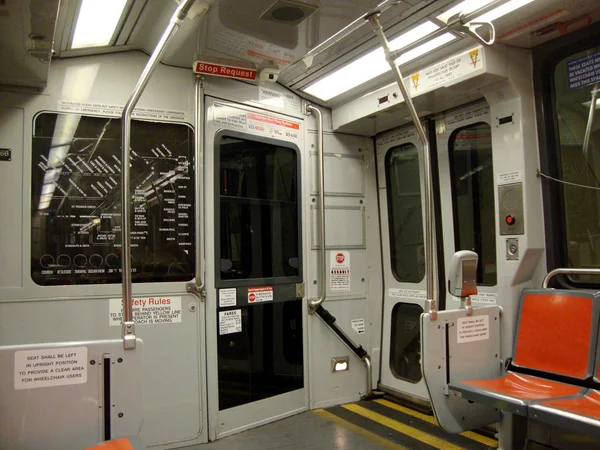 Inside Muni Light Rail Train — Stock Photo, Image