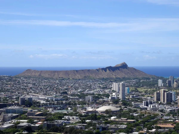 Diamondhead havadan görünümü, Kolej, Kapiolani Park, Waikiki, bir