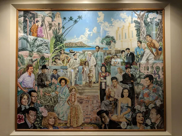 Hawaii most Iconic  actors Mural — Stock Photo, Image