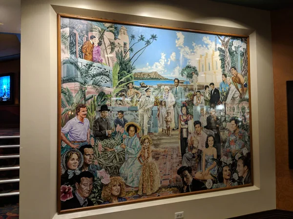 Hawaii most Iconic  actors Mural — Stock Photo, Image