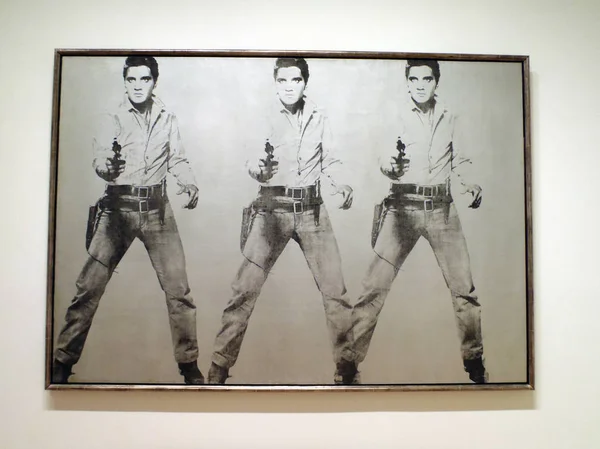 Obra de arte Triple Elvis de Andy Warhol — Foto de Stock