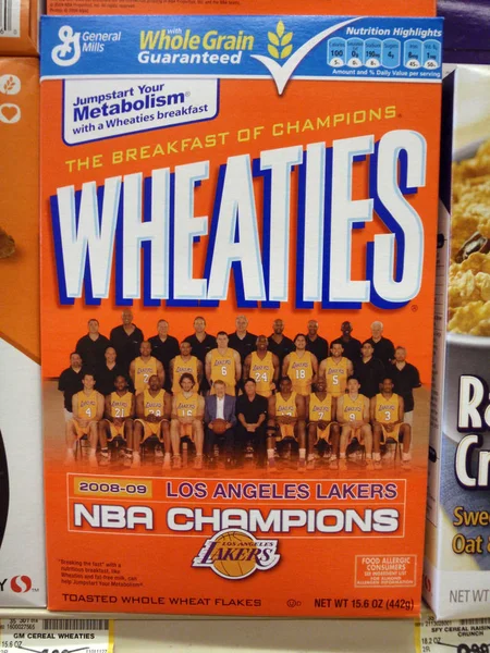 Rueda El Desayuno de Campeones La Lakers Nba Champions Box —  Fotos de Stock