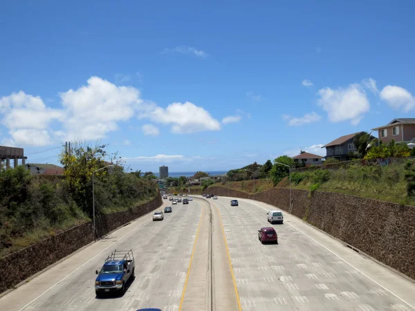 Honolulu Mai 2013 Autos Fahren Auf Dem Highway Kaimuki — Stockfoto