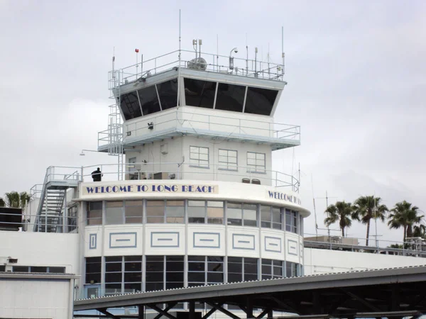 California May 2010 Long Beach Airport Air Traffic Control Tower — Stock Photo, Image