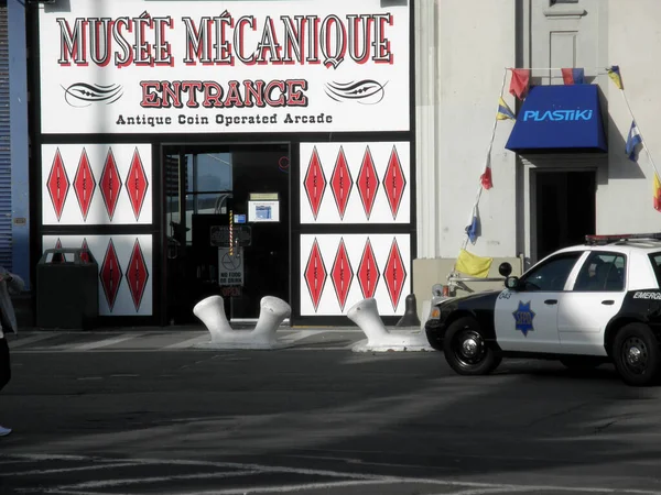 San Francisco Dicembre 2009 Musee Mechanique Entrance Antique Coin Operated — Foto Stock