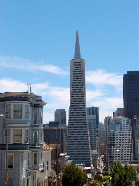 San Francisco June 2013 Transamerica Pyramid Tall Buildings Downtown San — Stock Photo, Image