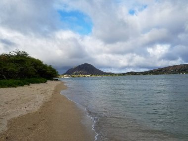 Paiko Beach ve Hawaii Kai Oahu, Hawaii 'de..