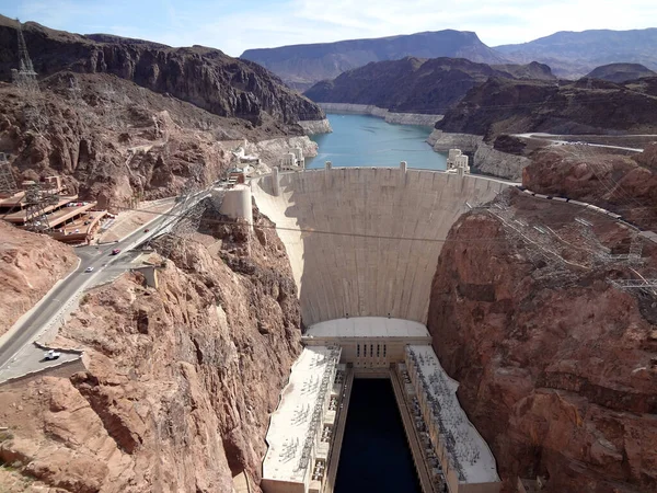 Nevada July 2011 Aerial View Hoover Dam Lake Mead Road — Stock Photo, Image