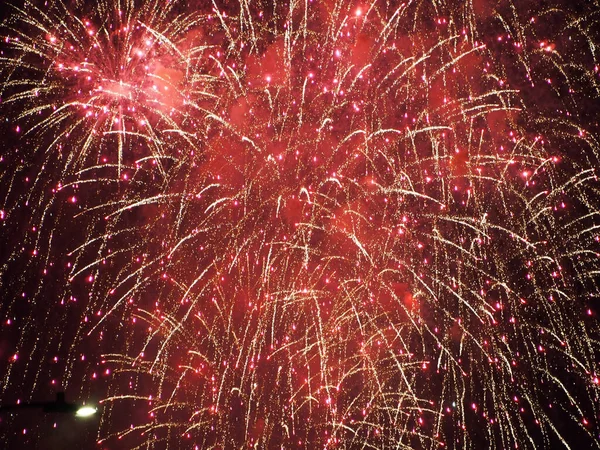 Honolulu Червня 2019 Friday Night Fireworks Red Color Burst Air — стокове фото