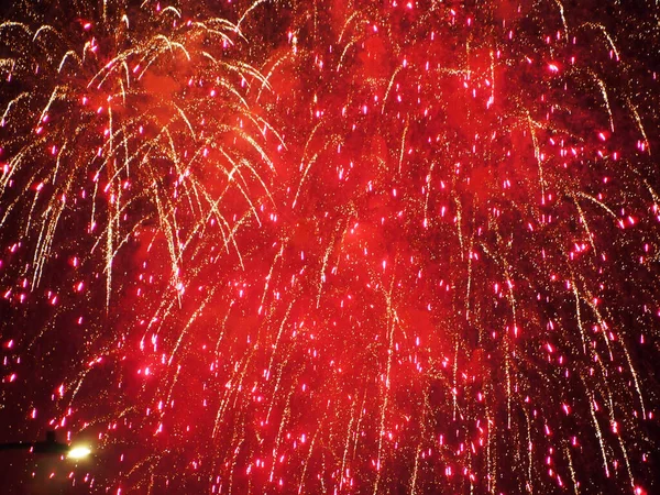 Honolulu Червня 2019 Friday Night Fireworks Red Color Burst Air — стокове фото